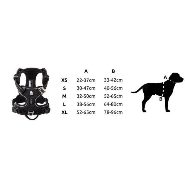Front_Line_Premium_czarne Szelki dla psa Truelove Front Line premium Cordura czarne