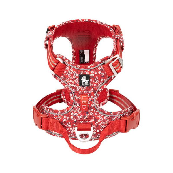 Szelki dla psa Truelove Blossom Premium czerwono-białe