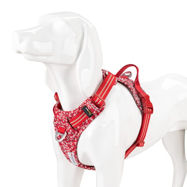 Szelki dla psa Truelove Blossom Premium czerwono-białe
