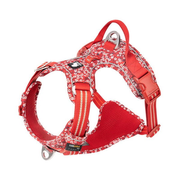 Szelki dla psa Truelove Blossom Premium czerwono-białe